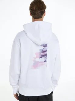 Calvin Klein Jeans Miesten Huppari, DIFFUSED GRAPHIC HOODIE Valkoinen