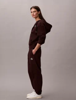 Calvin Klein Jeans naisten collegehousut Monology French Terry Jogger, tummanruskea