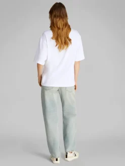 Calvin Klein Jeans naisten t-paita, SS CKJ LOGO TEE Valkoinen