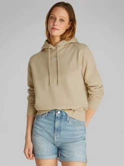 Calvin Klein Jeans naisten huppari, PLACED INSTITUTIONAL HOODIE Vaalea Beige