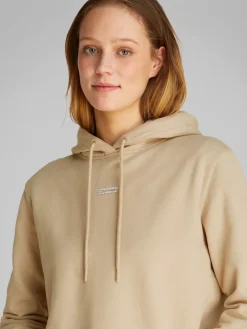 Calvin Klein Jeans naisten huppari, PLACED INSTITUTIONAL HOODIE Vaalea Beige