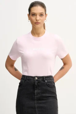 Calvin Klein Jeans naisten t-paita SS CLASSIC FOIL CALVIN KLEIN TEE, vaaleanpunainen
