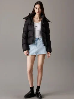 Calvin Klein Jeans Naisten Untuvatakki, DOWN SHORT PUFFER Musta