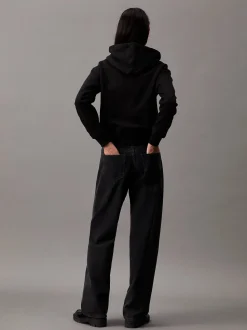Calvin Klein Jeans naisten huppari, CK EMBROIDERY HOODIE Musta