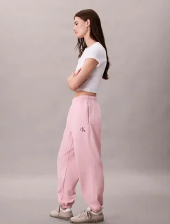 Calvin Klein Jeans naisten collegehousut MONOLOGO FRENCH TERRY JOGGER, vaaleanpunainen
