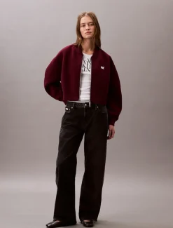 Calvin Klein Jeans naisten takki, K-OVRSZD SCB ZP BMB Viininpunainen