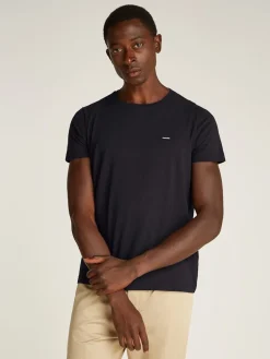 Calvin Klein Menswear Miesten T-Paita, STRECH SLIM FIT TEE Musta