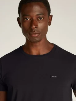 Calvin Klein Menswear Miesten T-Paita, STRECH SLIM FIT TEE Musta
