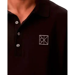 Calvin Klein Menswear miesten paita LS Double Face Rib Polo, musta