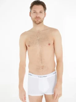 Calvin Klein Miesten Bokserit Trunk 3PK Black Valkoinen