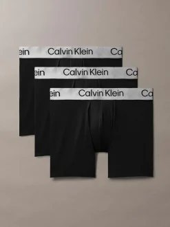 Calvin Klein miesten bokserit 3-pack Brief Silver, musta