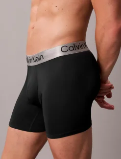 Calvin Klein miesten bokserit 3-pack Brief Silver, musta