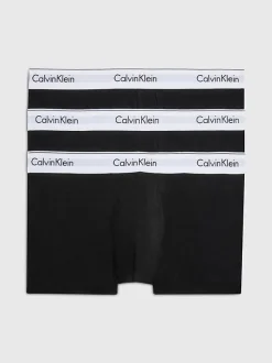 Calvin Klein Miesten Bokserit Trunk 3PK Black Musta