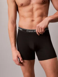 Calvin Klein miesten bokserit, BOXER BRIEF 3 PACK NOS Musta