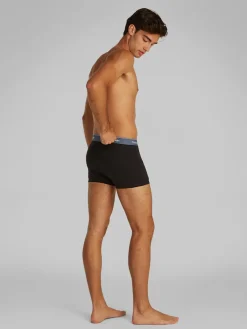 Calvin Klein miesten bokserit, ICON COTTON TRUNK 3PK Musta