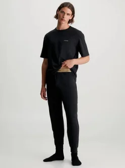 Calvin Klein MIesten Pyjamasetti, JOGGER SET Musta