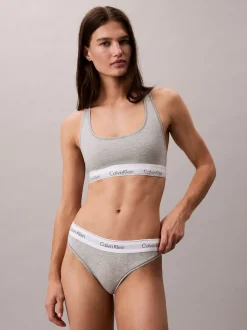 Calvin Klein naisten alushousut, CK THONG NOS Vaaleanharmaa