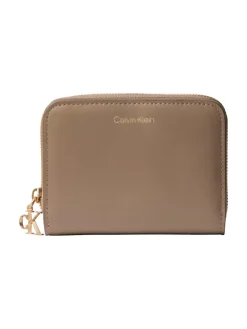 Calvin Klein naisten lompakko CK Medium Flap Zip Around, beige