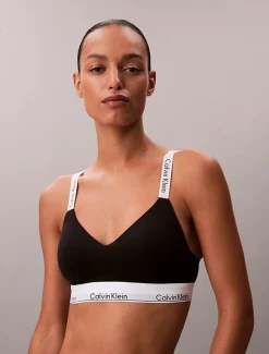 Calvin Klein naisten rintaliivit, LGHTLY LINED BRALETTE Musta