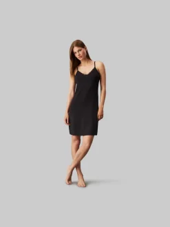 Calvin Klein Naisten Yöasu, SLIP DRESS Musta