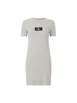 Calvin Klein, Naisten Yöasu, CK S/S NIGHTDRESS Vaaleanharmaa