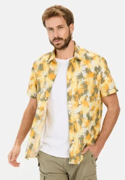 Camel Active miesten kauluspaita, 409274-5S74-62 Keltainen Kuosi