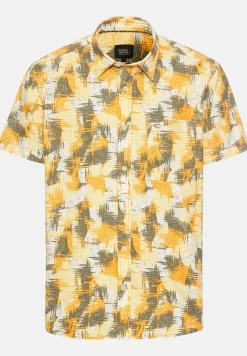 Camel Active miesten kauluspaita, 409274-5S74-62 Keltainen Kuosi