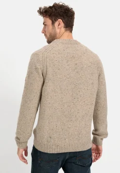 Camel Active Miesten Neulepusero, DONEGAL KNIT Luonnonvalkoinen