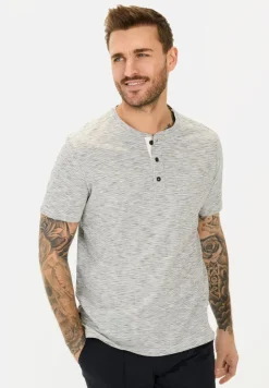 Camel Active miesten t-paita, HENLEY T-SHIRT Valkopohjainen Kuosi