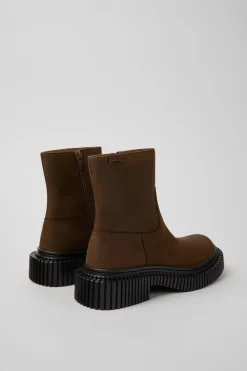 Camper naisten saappaat CRAZYHORSE OLEO/PIX BERLIN, tummanruskea