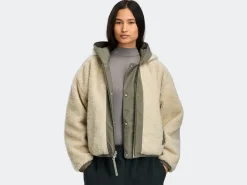 Canada Goose naisten fleecetakki ALBERNI REVERSIBLE FLEECE BOMBER, vihreä