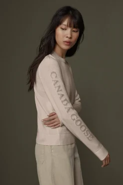 Canada Goose Naisten Merinovillainen Neule, SATURNA CREWNECK Vaaleanpunainen