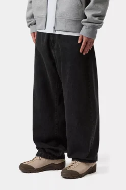 Carhartt miesten farkut Landon Jeans 'Robertson' Denim, hiilenmusta