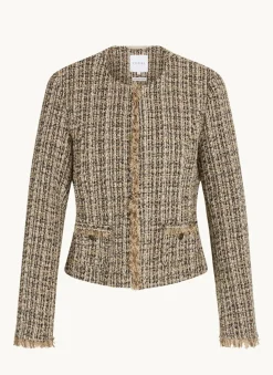 Claire naisten bouclé-takki, ELLIANA Monivärinen Ruutu