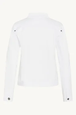 Claire naisten farkkutakki, ELAINE DENIM JACKET WHITE Valkoinen