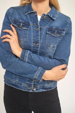 Claire Naisten Farkkutakki, ELAINE DENIM JACKET Sininen, Indigo