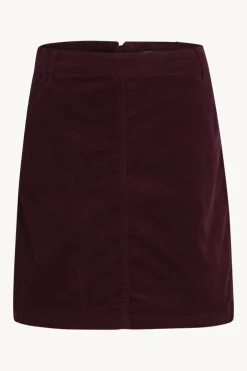 Claire Naisten Hame NADIA CORDUROY SKIRT Viininpunainen