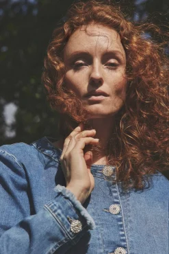 Claire Naisten Jakku ELDA DENIM CHANEL JACKET Indigo