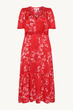 Claire naisten mekko, DILANI DRESS Punainen Kuosi