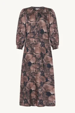 Claire naisten mekko, DIONE DRESS Ruskea Kuosillinen