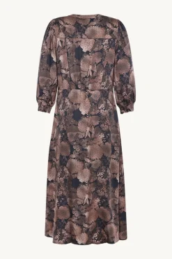 Claire naisten mekko, DIONE DRESS Ruskea Kuosillinen