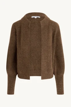 Claire Naisten Neuletakki CHELSEA Tummanruskea