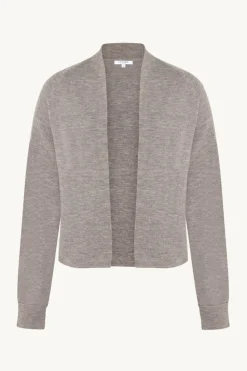 Claire Naisten Neuletakki, CELINE CARDIGAN 100% EASY CARE MERINO Ruskeanharmaa