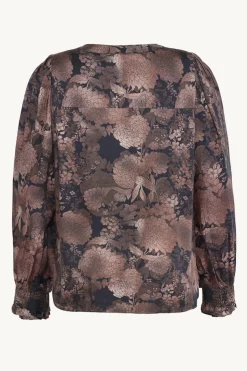 Claire naisten pusero, ROLYCA BLOUSE Ruskea Kuosillinen