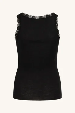 Claire naisten toppi, ANGELA TOP Musta