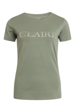 Claire Naisten T-paita, Logo Khaki