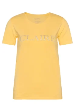 Claire Naisten T-paita, Logo Keltainen