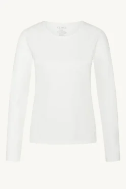 Claire naisten trikoopaita, AMY LS Valkoinen