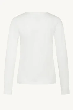 Claire naisten trikoopaita, AMY LS Valkoinen