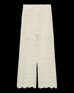 COPENHAGEN MUSE naisten housut, CROCHET PANT Luonnonvalkoinen